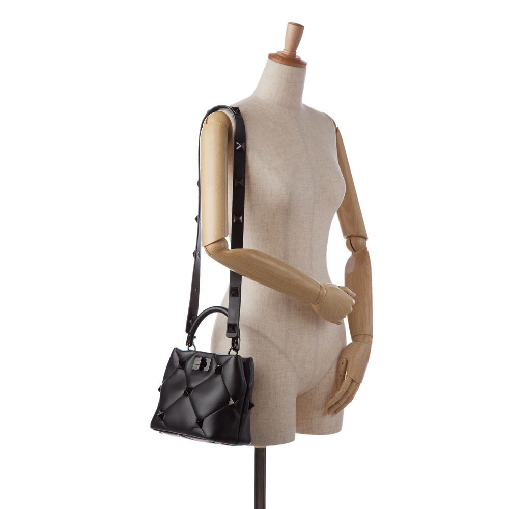 Pre-Loved Valentino Roman Stud Satchel - Picture 10 of 11